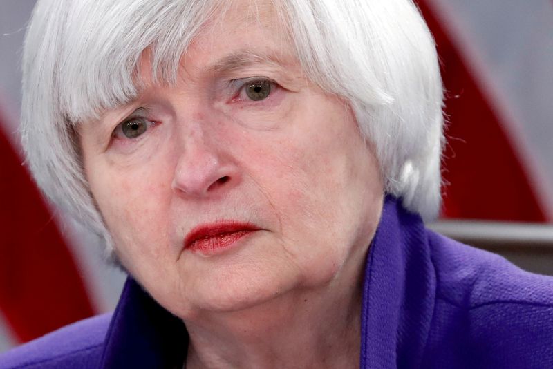 FILE PHOTO: FILE PHOTO: Yellen holds a news conference in