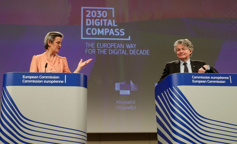 FILE PHOTO: EU Commission presser on 2030 Digital Compass in