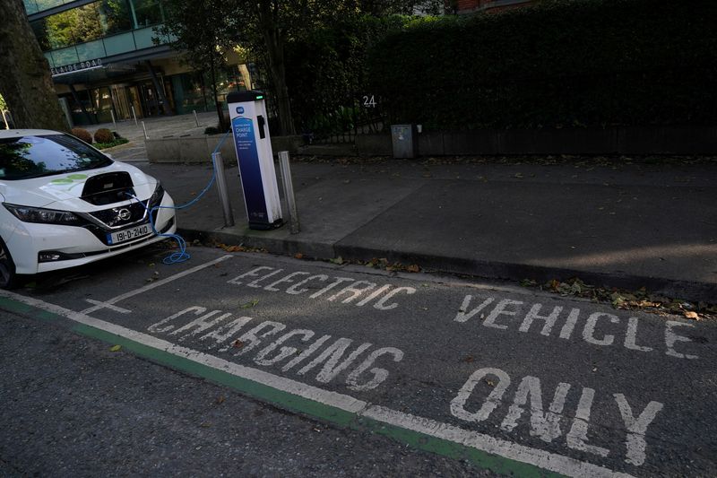 FILE PHOTO: An ESB (Electricity Supply Board) electric vehicle charge