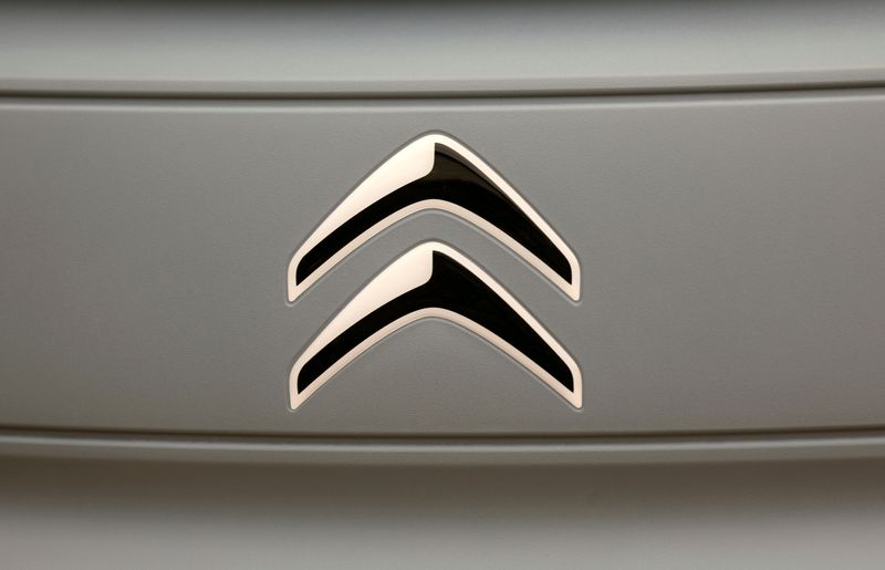 FILE PHOTO: The logo of Citroen is seen on a