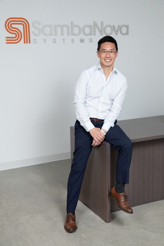 Rodrigo Liang, SambaNova Systems co-founder and CEO, poses in front