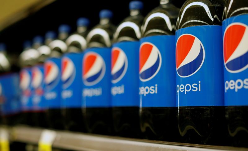 FILE PHOTO: Bottles of Pepsi are pictured at a grocery