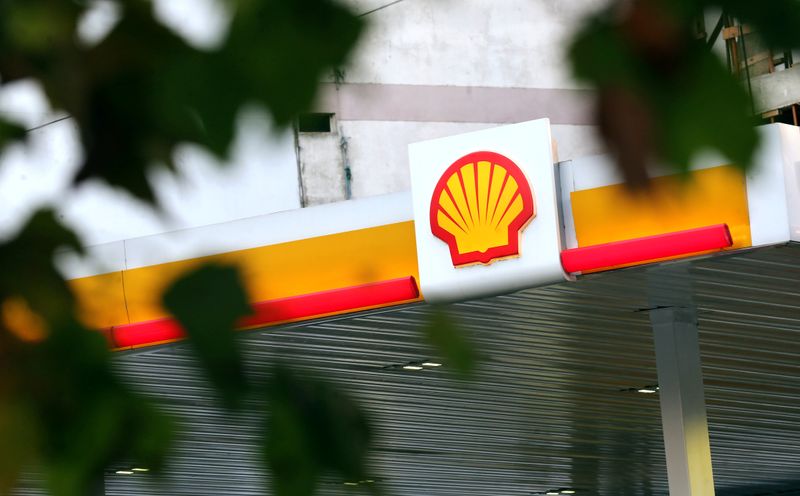 FILE PHOTO: A Shell logo is seen at a gas