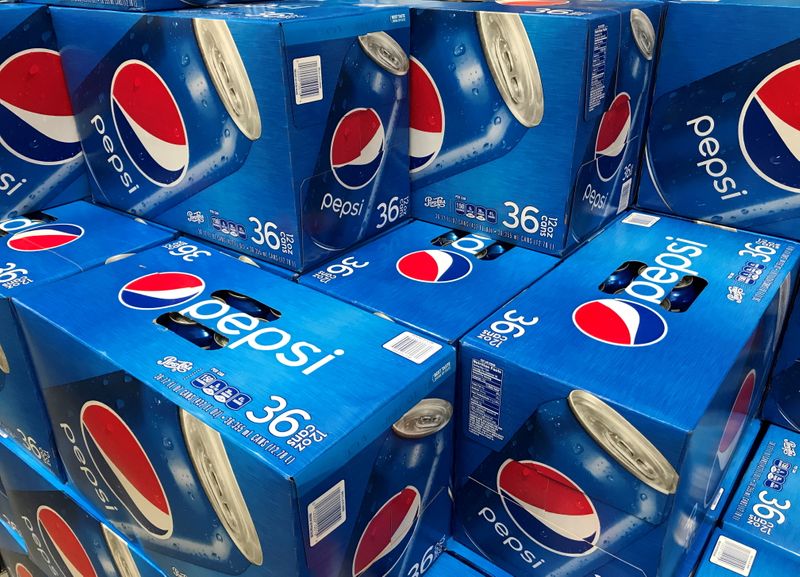 FILE PHOTO: Cases of Pepsi are shown for sale at