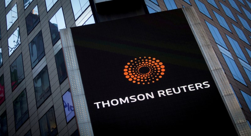 FILE PHOTO: The Thomson Reuters logo is seen on the