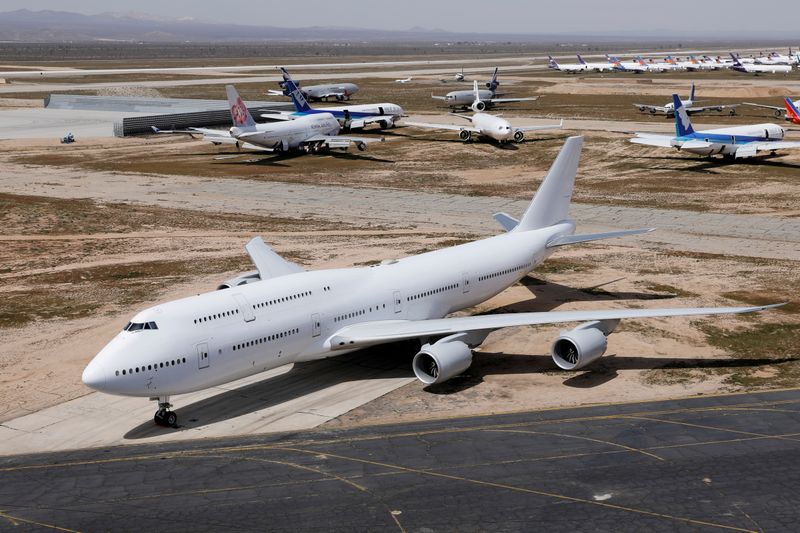 FILE PHOTO: A Boeing 747-8, one of two that had