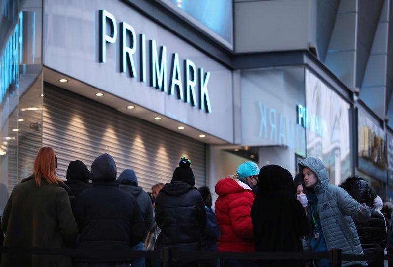 FILE PHOTO: The retail store Primark in Birmingham, Britain reopens