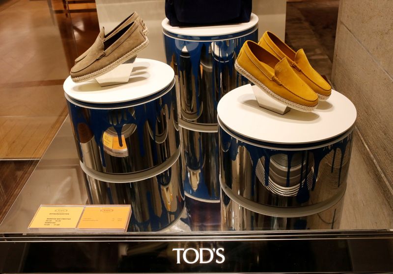FILE PHOTO: Shoes of Italian luxury shoemaker Tod’s are displayed