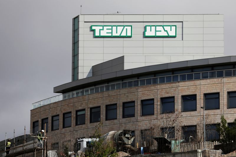FILE PHOTO: A Teva Pharmaceutical Industries building is seen in