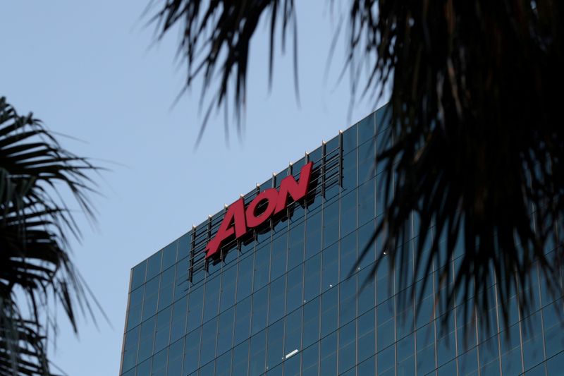 FILE PHOTO: FILE PHOTO: An office building with the Aon