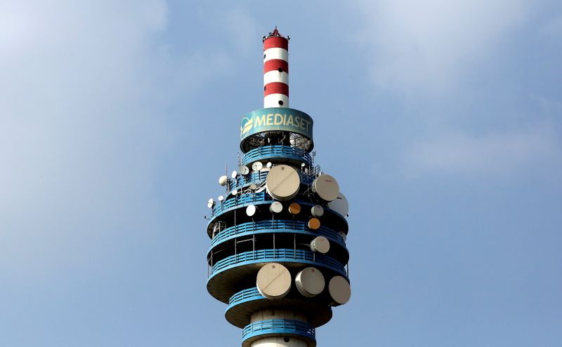 FILE PHOTO: The Mediaset tower is seen in Milan