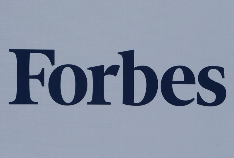 FILE PHOTO: The logo of Forbes magazine is seen on