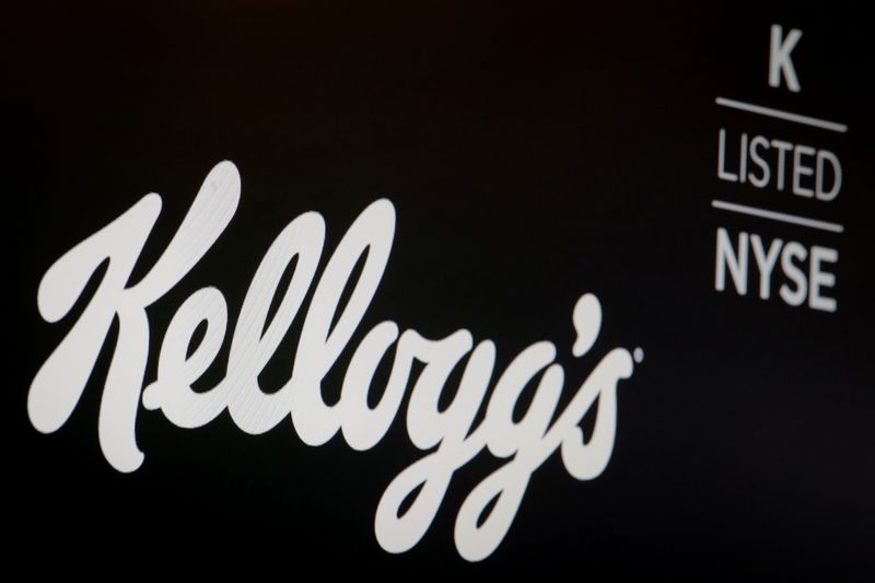 The company logo and ticker symbol for The Kellogg Company,