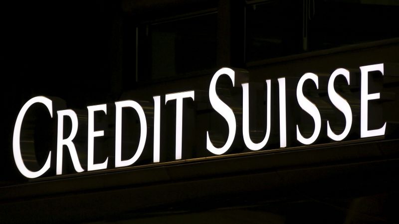 The Credit Suisse logo is seen at the headquarters in