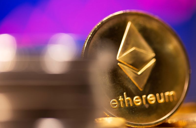 FILE PHOTO: A representation of virtual currency Ethereum is seen