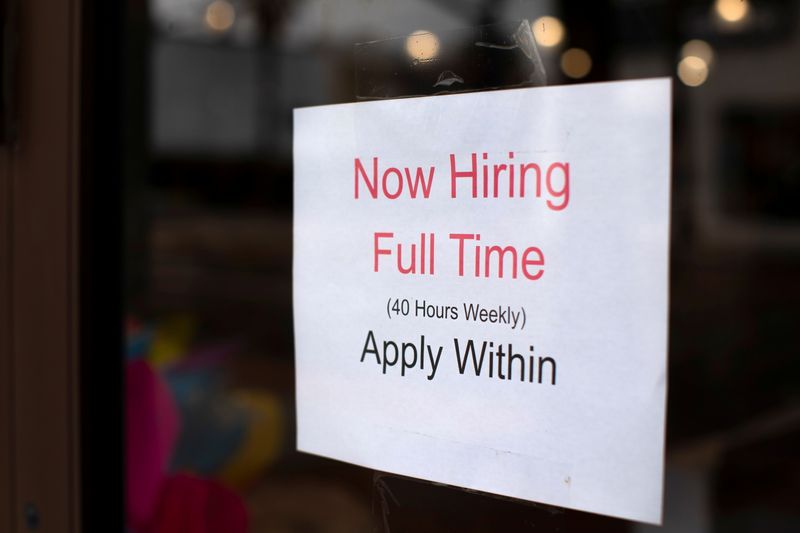 FILE PHOTO: A retail store advertising a full time job