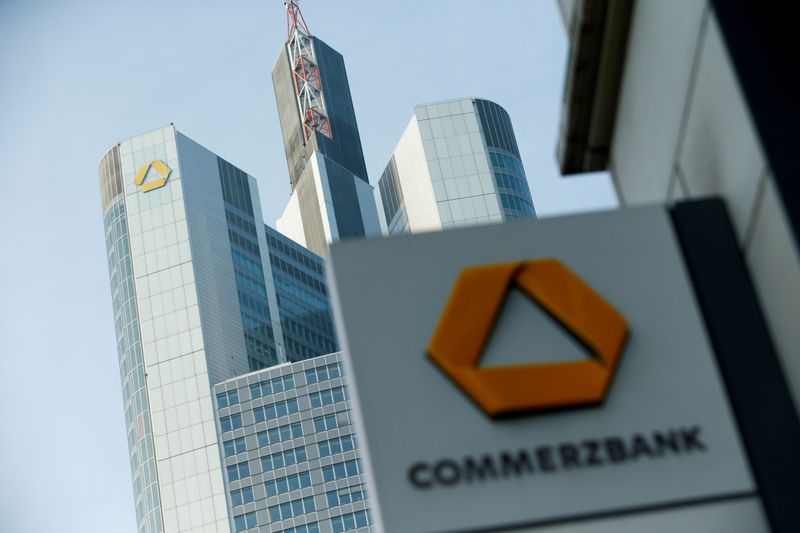 FILE PHOTO: A Commerzbank logo is pictured before the bank’s