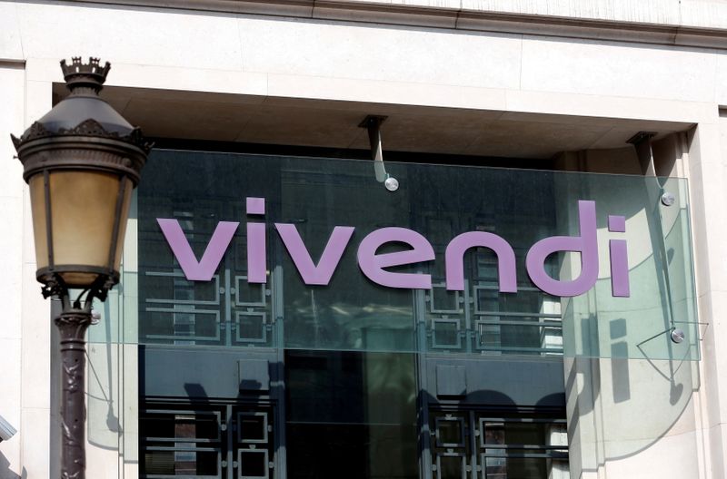 FILE PHOTO: The Vivendi logo is pictured at the main