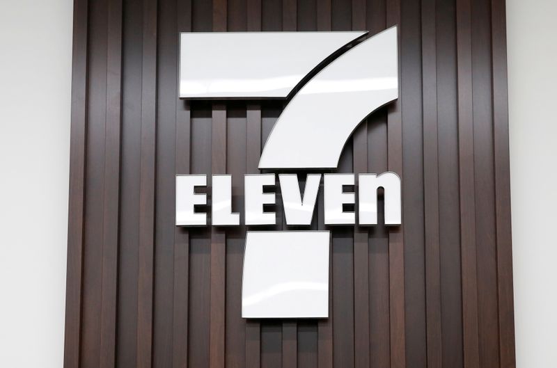 FILE PHOTO: The logo of 7-Eleven is seen at a