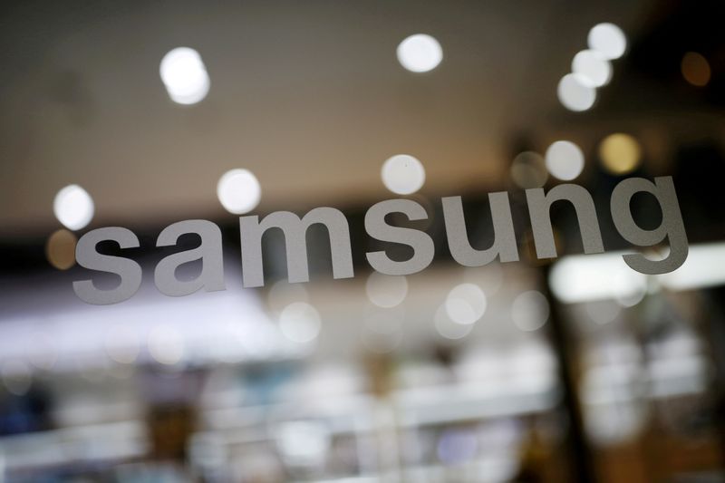 FILE PHOTO: The logo of Samsung Electronic is seen at