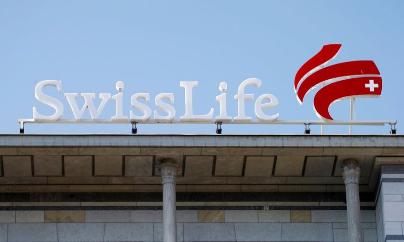 The logo of Swiss Life is seen in Zurich