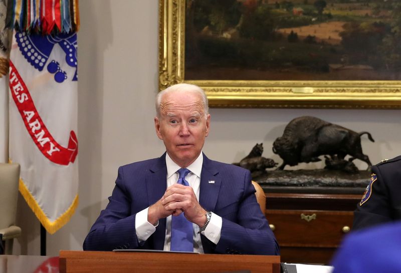 President Biden meets with his Attorney General, law enforcement officials,