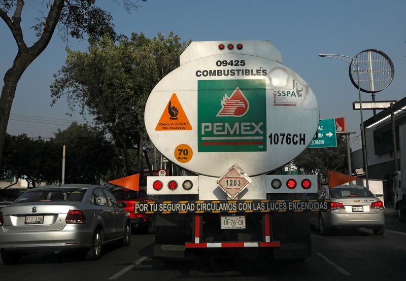 FILE PHOTO: A tanker truck transporting fuel is pictured along