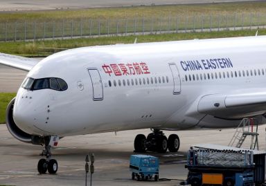 FILE PHOTO: China Eastern Airlines Airbus A350 is pictured in