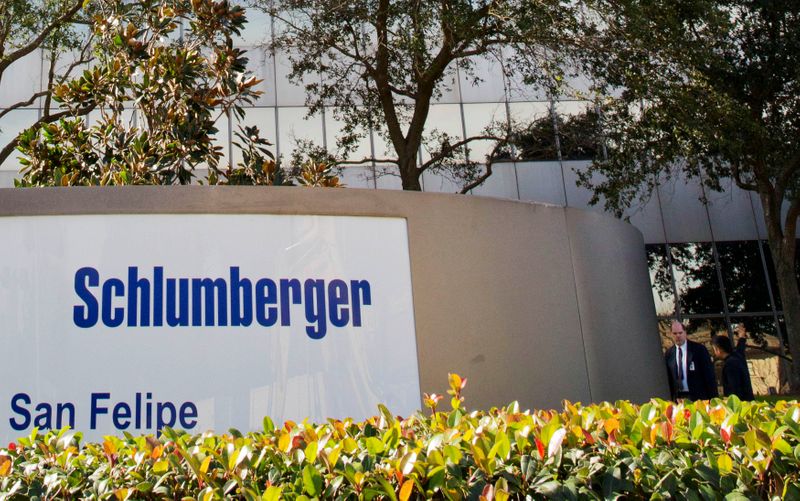 FILE PHOTO: The exterior of Schlumberger headquarters building is pictured
