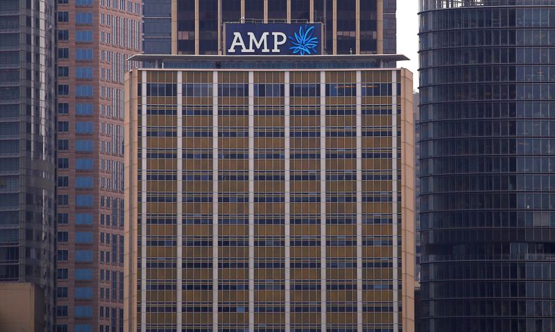 FILE PHOTO: The head office building of AMP Ltd is