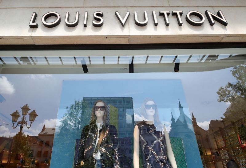 FILE PHOTO: A logo of  luxury goods company Louis