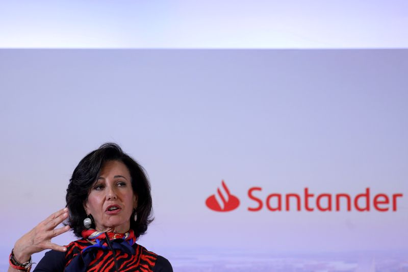 FILE PHOTO: Banco Santander’s chairwoman Ana Patricia Botin speaks during