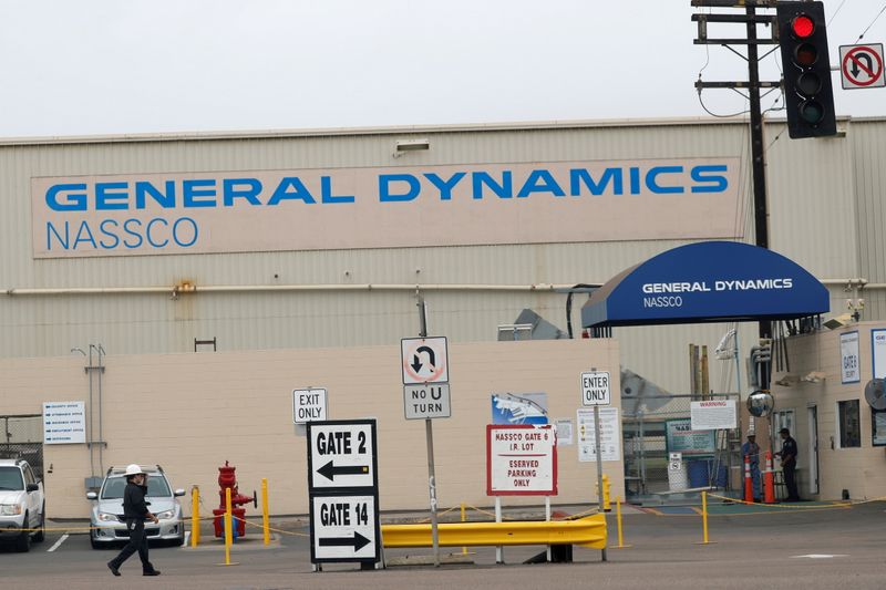 FILE PHOTO:General Dynamics NASSCO ship yard entrance is shown in