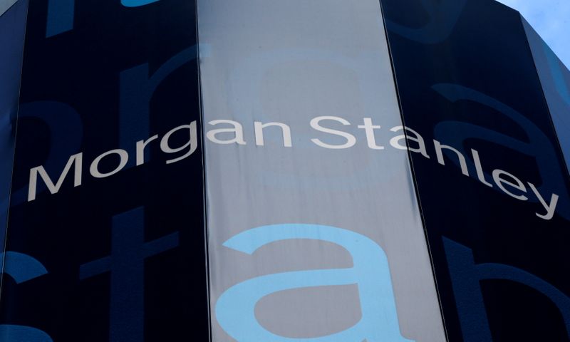 FILE PHOTO: Corporate logo of financial firm Morgan Stanley in