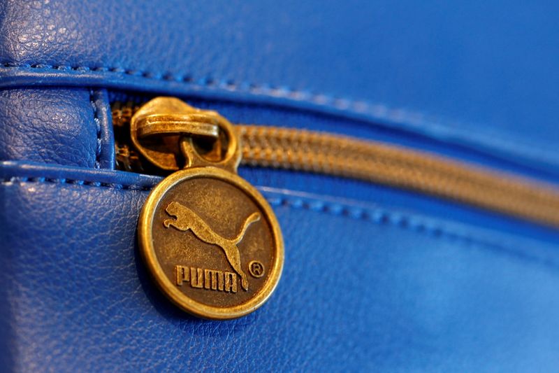 FILE PHOTO: A Puma handbag is pictured in a shop