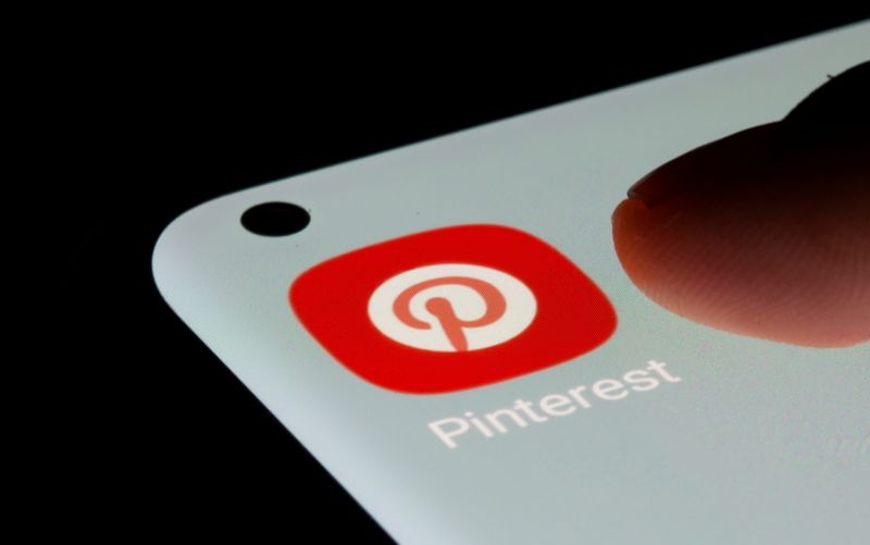 FILE PHOTO: Pinterest app is seen on a smartphone in