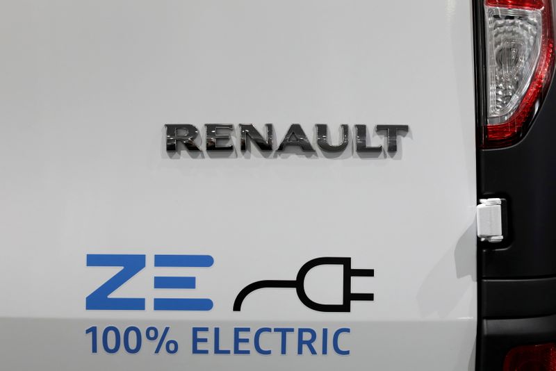 FILE PHOTO: A 100% Electric logo is seen on a