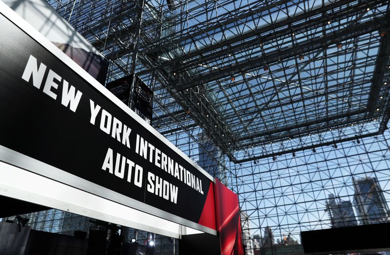 FILE PHOTO: A sign for the auto show is pictured
