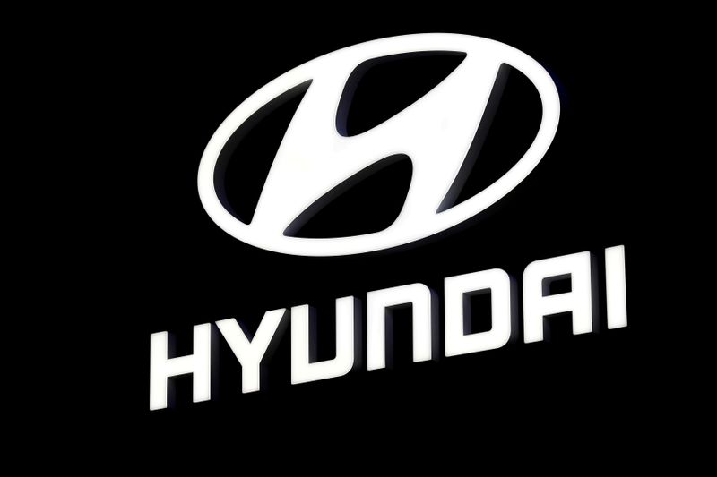 A Hyundai booth displays the company logo at the North
