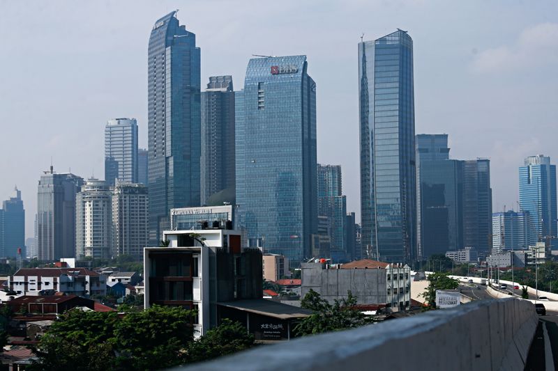 A general view of the city skyline of Indonesian capital