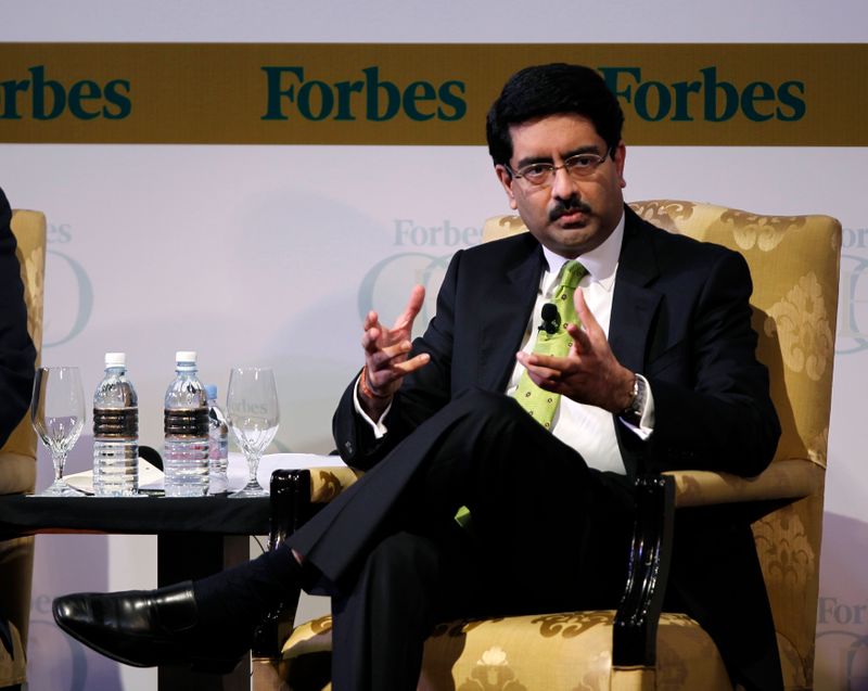 India’s Aditya Birla Group Chairman Kumar Birla speaks during Forbes
