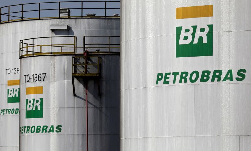 FILE PHOTO: The logo of Brazil’s state-run Petrobras oil company
