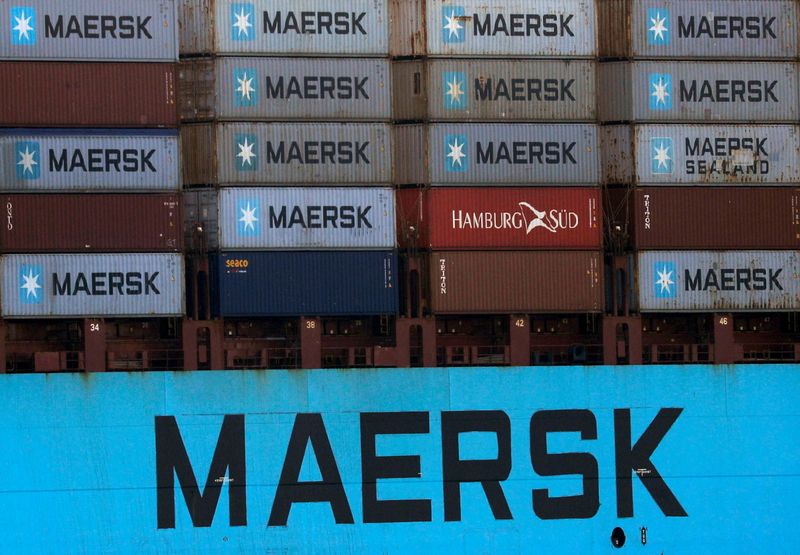 FILE PHOTO: FILE PHOTO: A Maersk container ship in the