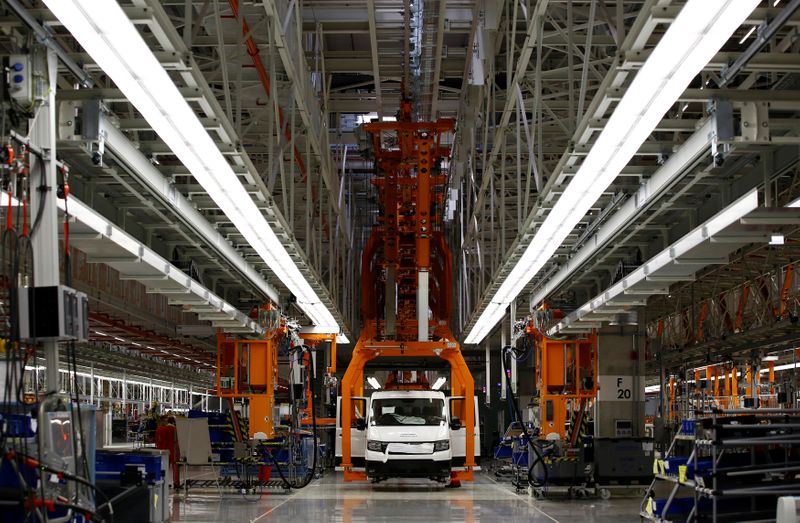 A new Volkswagen Crafter production line is seen at the