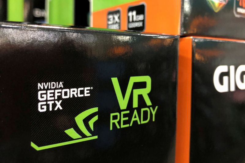FILE PHOTO: NVIDIA graphic cards are shown for sale at