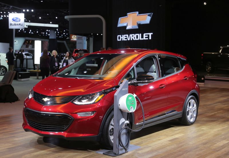 FILE PHOTO: Chevrolet Bolt is displayed at the North American