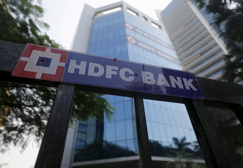 The headquarters of India’s HDFC bank is pictured in Mumbai