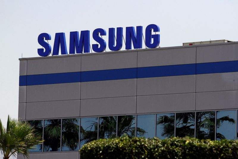 FILE PHOTO: The logo of Samsung Electronics is pictured at