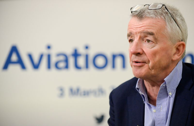 FILE PHOTO: Ryanair GGroup Chief Executive Michael O’Leary attends the