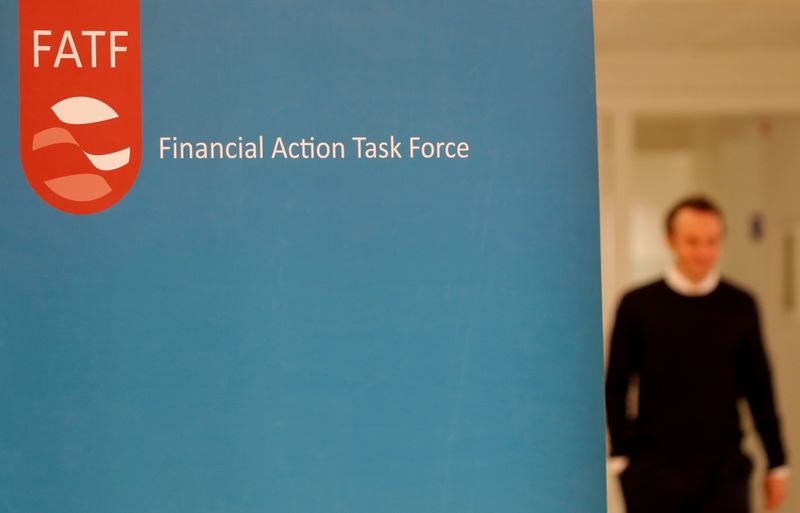 FILE PHOTO: The logo of the FATF (the Financial Action